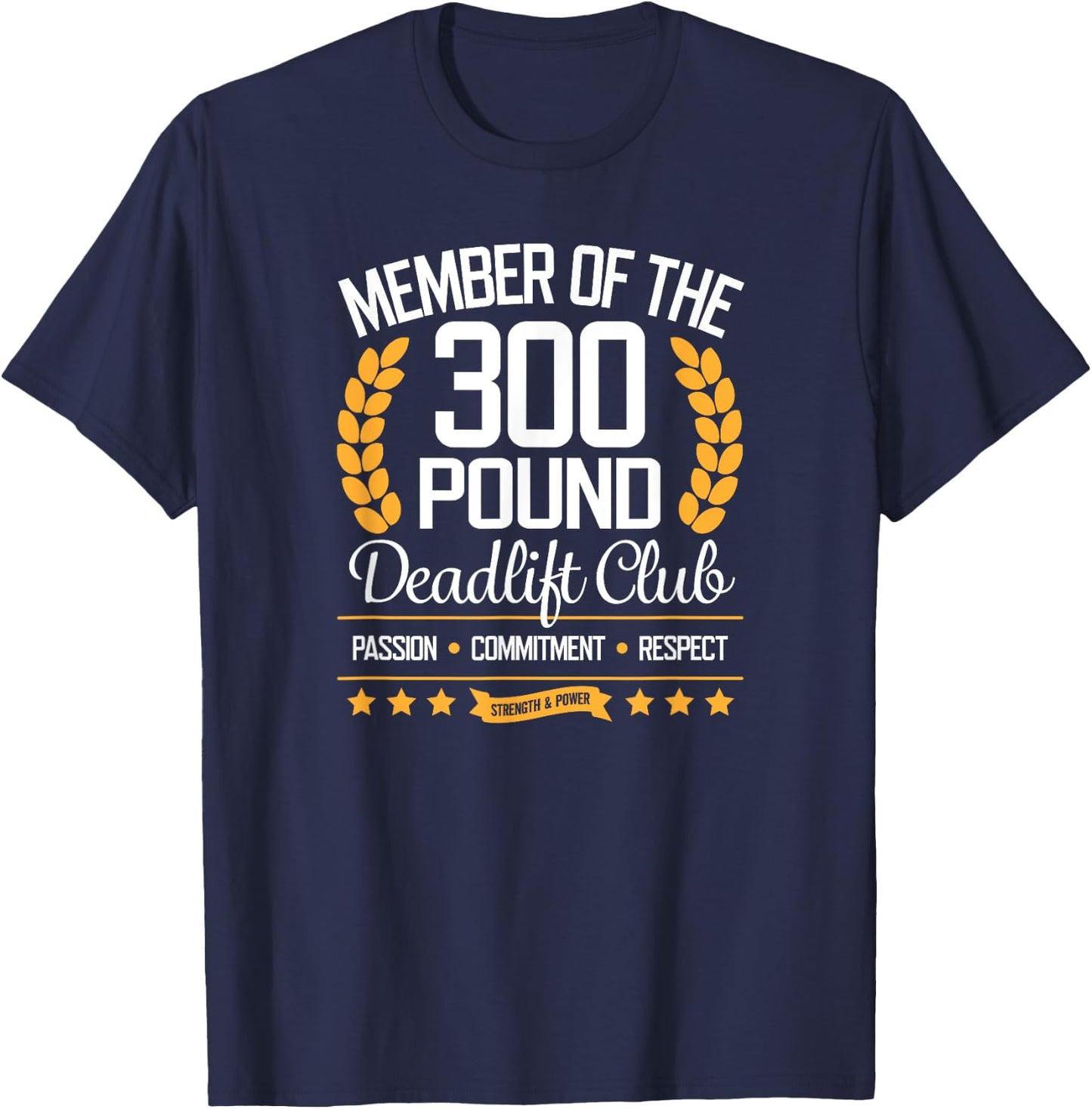 300 Pound Deadlift Club Gym T-Shirt - T-Shirt | Navy