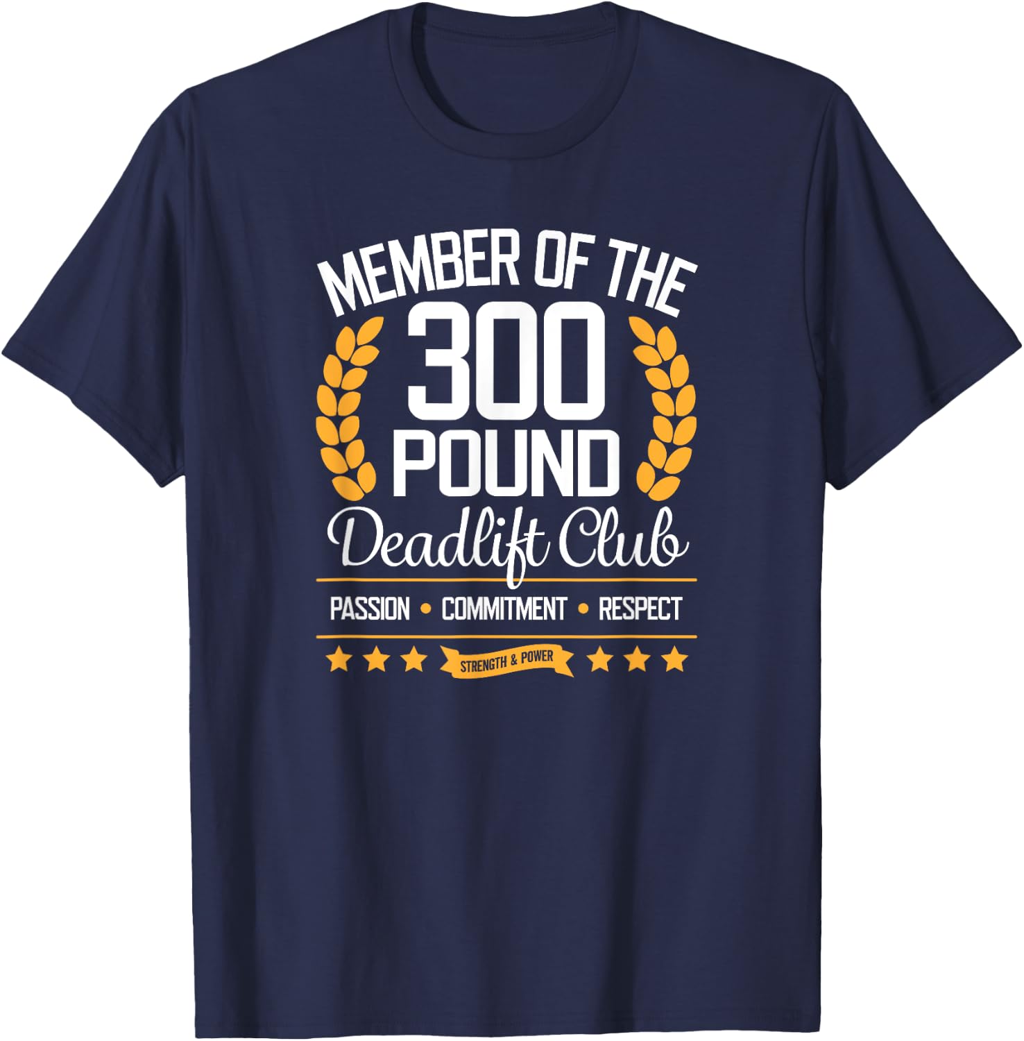 300 Pound Deadlift Club Gym T-Shirt - T-Shirt | Navy