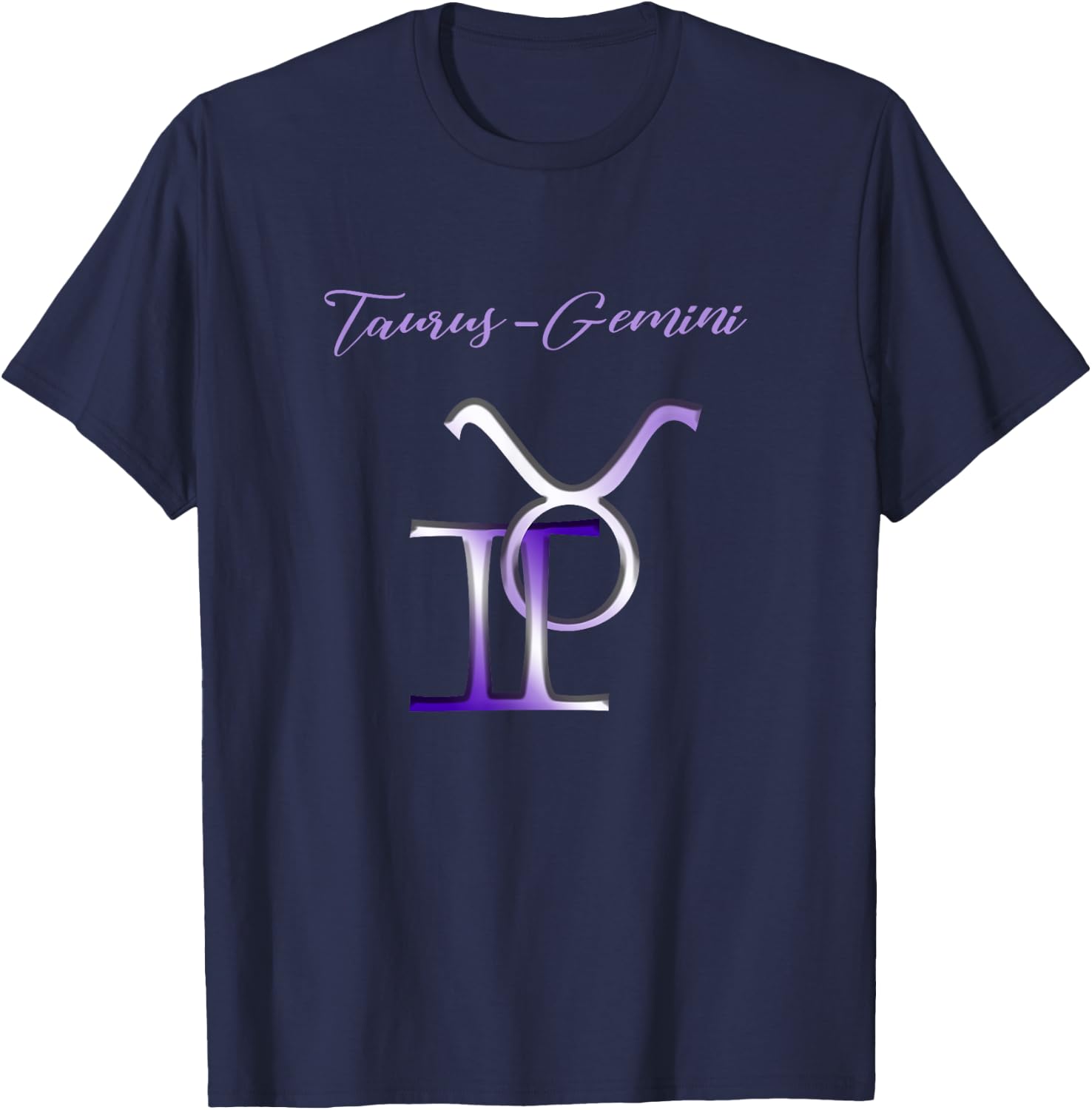 Taurus Gemini Cusp Zodiac Horoscope T-Shirt - T-Shirt | Navy