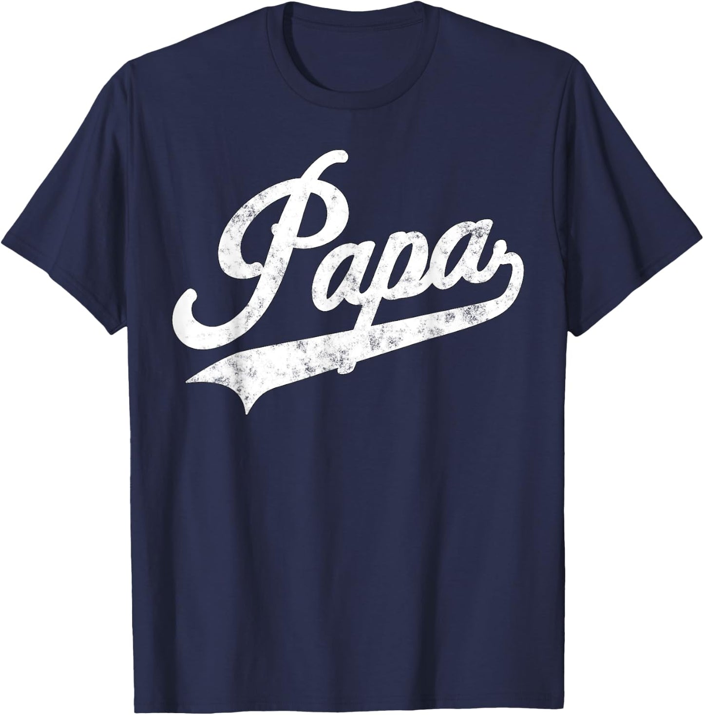 Papa Retro Style Father’s day Gift Funny Papa Grandpa T-Shirt - T-Shirt | Navy