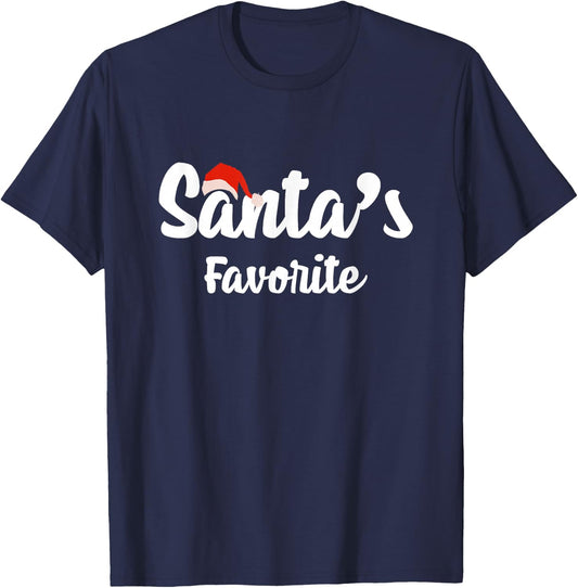 Santa’s Favorite Christmas T-Shirt - T-Shirt | Navy