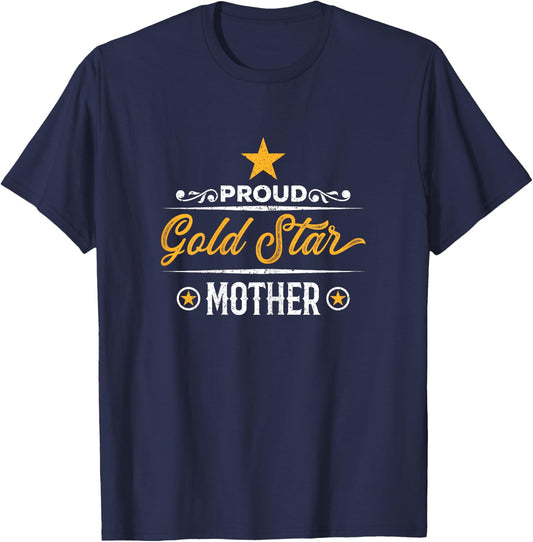 Proud Gold Star Mother T-Shirt - T-Shirt | Navy