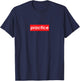 Practice Red Box Logo Motivational T-Shirt - T-Shirt | Navy