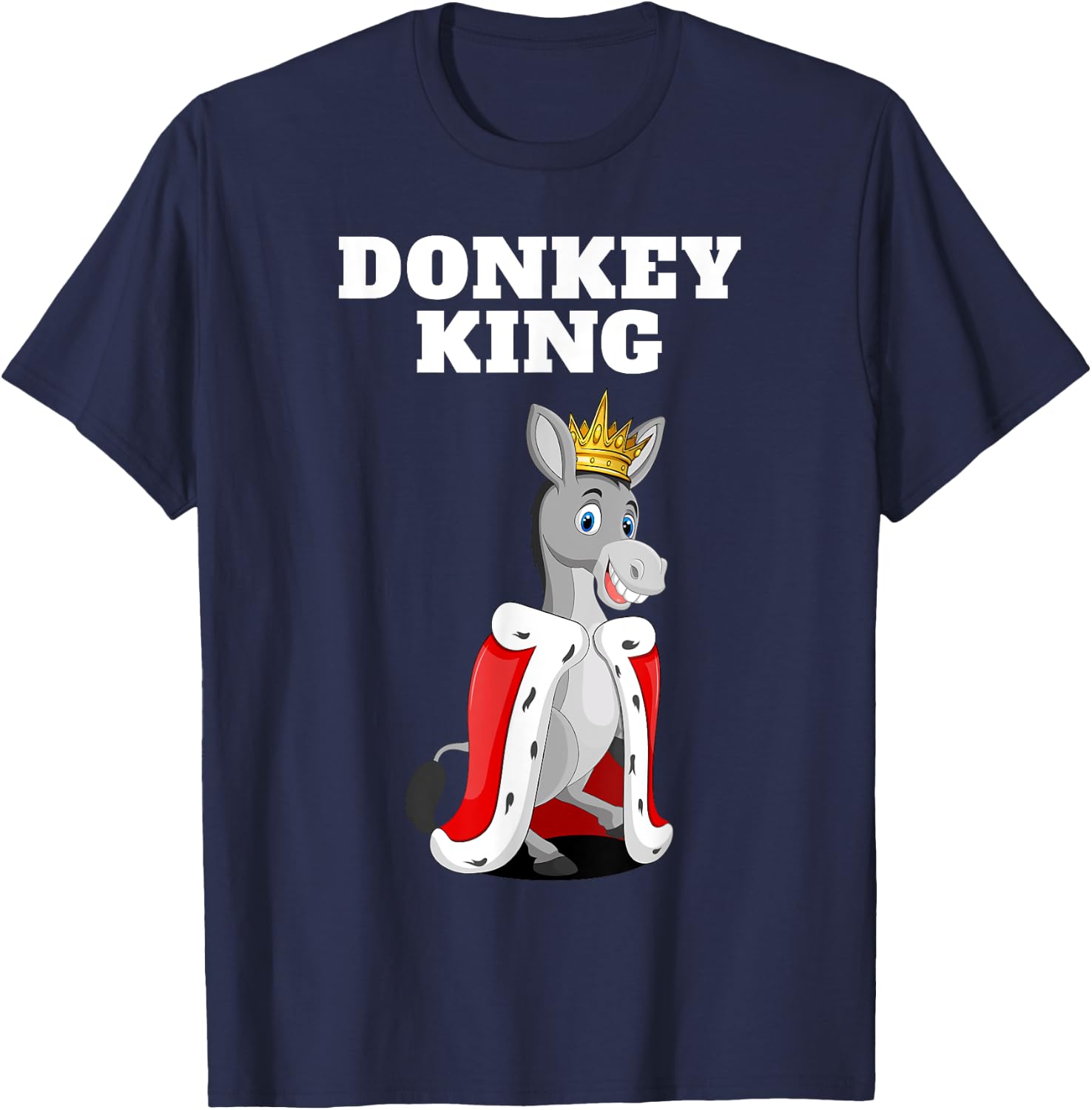 Donkey King | Donkey | Boys Donkey T-Shirt - T-Shirt | Navy
