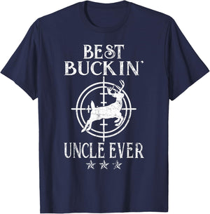 Best Buckin Uncle Ever Deer Hunters T-Shirt - T-Shirt | Navy