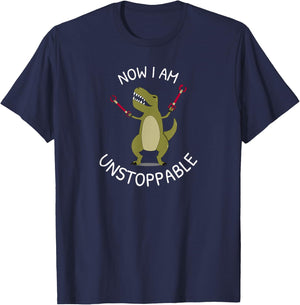 Unstoppable T-Rex | Funny TRex with Tiny Arms Got Grabbers T-Shirt - T-Shirt | Navy