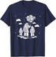 Fathers Day Dad and Children Astronauts Space T-Shirt - T-Shirt | Navy