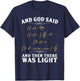 God Said And Then There Was Light Maxwell Equation Math Geek T-Shirt - T-Shirt | Navy