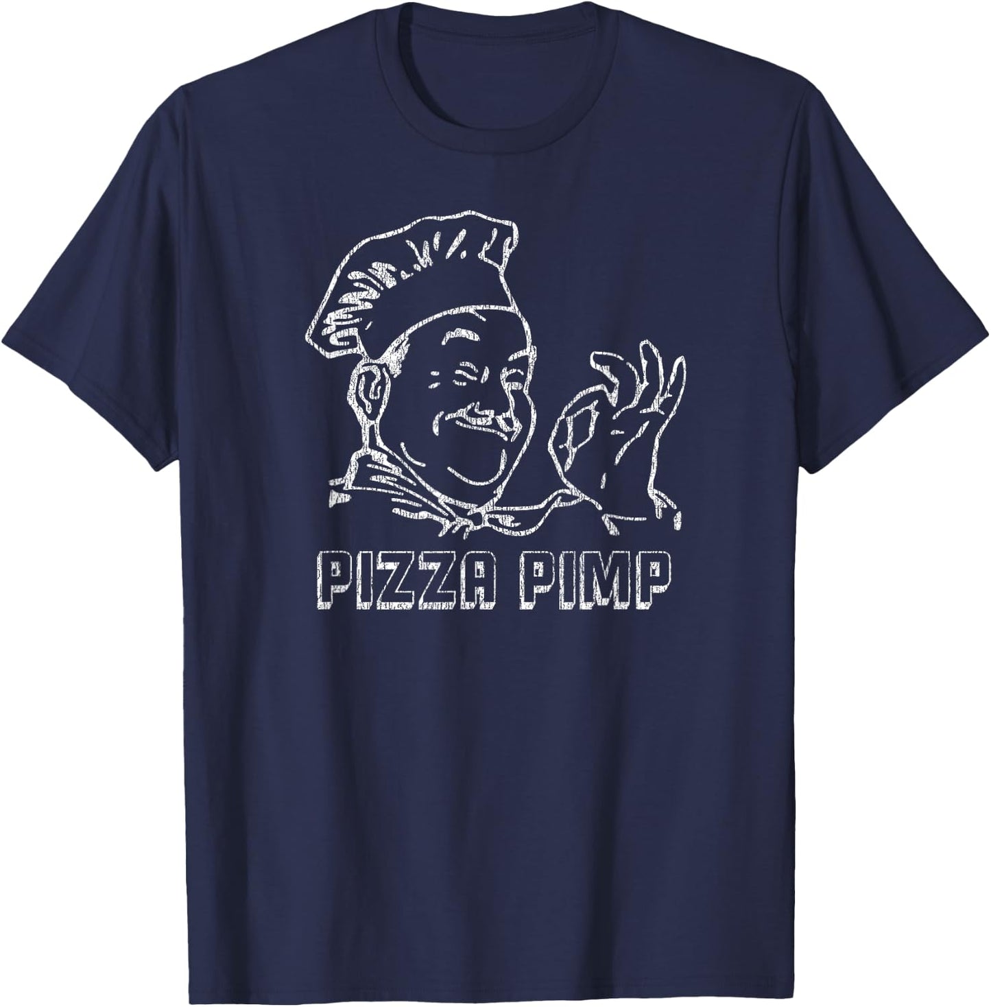 Pizza Pimp Funny T-Shirt - T-Shirt | Navy