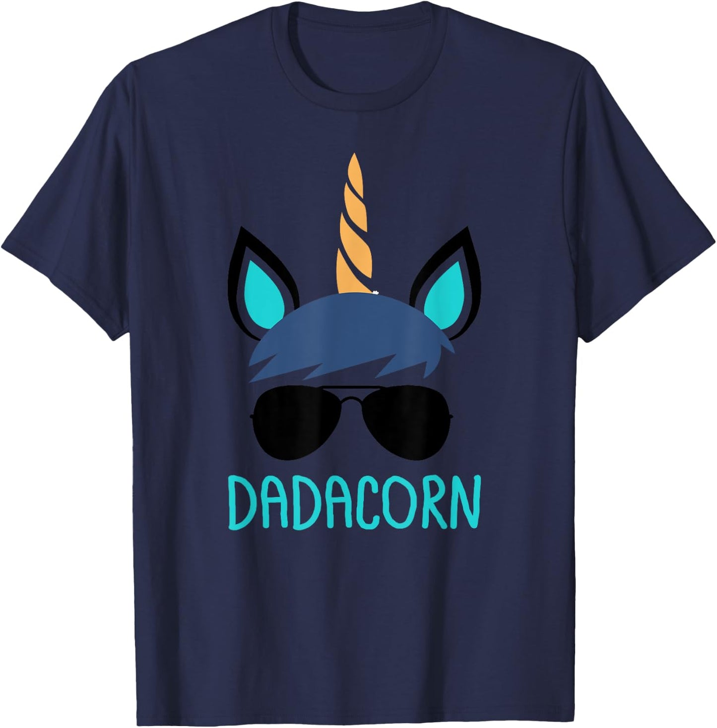 Dadacorn Unicorn Dad Father's Day Gift T-Shirt - T-Shirt | Navy