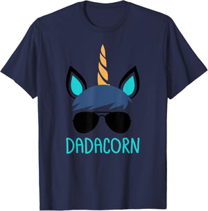 Dadacorn Unicorn Dad Father's Day Gift T-Shirt - T-Shirt | Navy