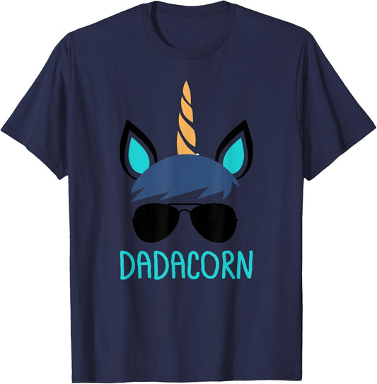 Dadacorn Unicorn Dad Father's Day Gift T-Shirt - T-Shirt | Navy