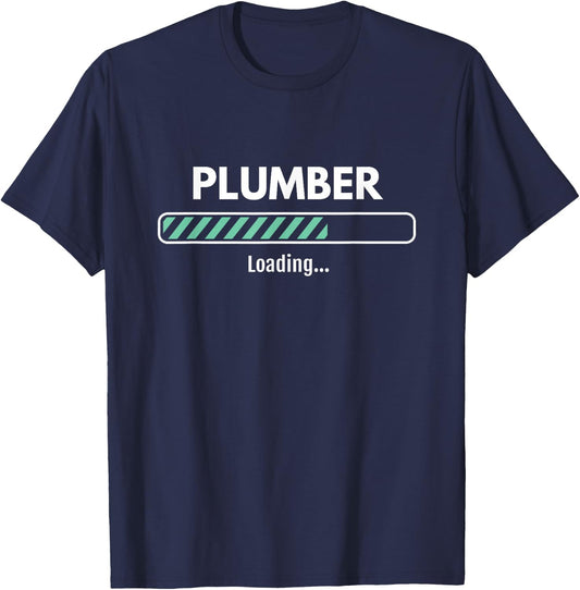 Plumber Loading Studying Plumbing T-Shirt - T-Shirt | Navy