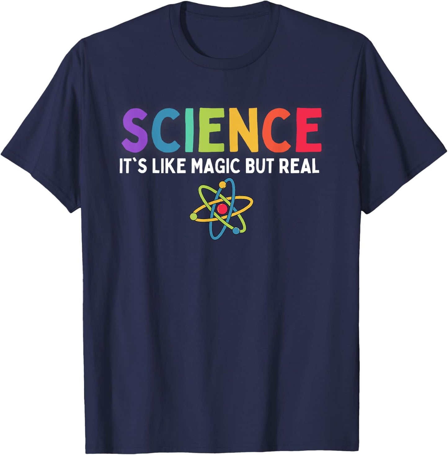 Science Is Like Magic But Real Scientific Kids Scientist T-Shirt - T-Shirt | Navy