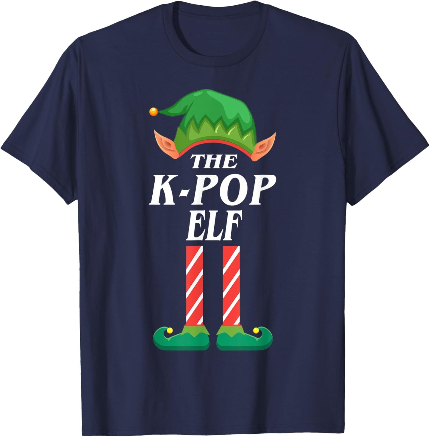 K-Pop elf christmas pajamas for family matching elf T-Shirt - T-Shirt | Navy