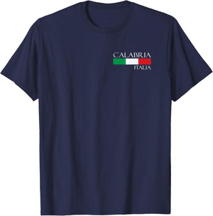 Calabria Italia Italy Flag Vintage Italian T-Shirt - T-Shirt | Navy