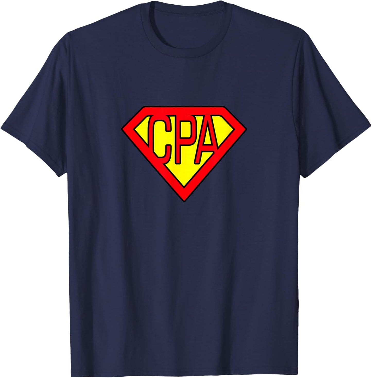 CPA/Accountant Superhero T Shirt T-Shirt - T-Shirt | Navy