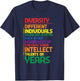 Colorful Rainbow Diversity Definition T-Shirt - T-Shirt | Navy