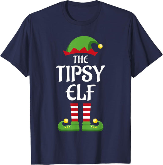 Tipsy Elf Family Matching Group Christmas T-Shirt - T-Shirt | Navy