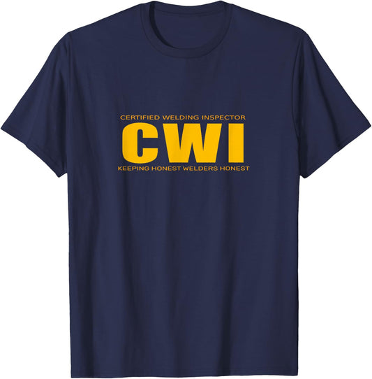 CWI Certified Welding Inspector T-Shirt - T-Shirt | Navy
