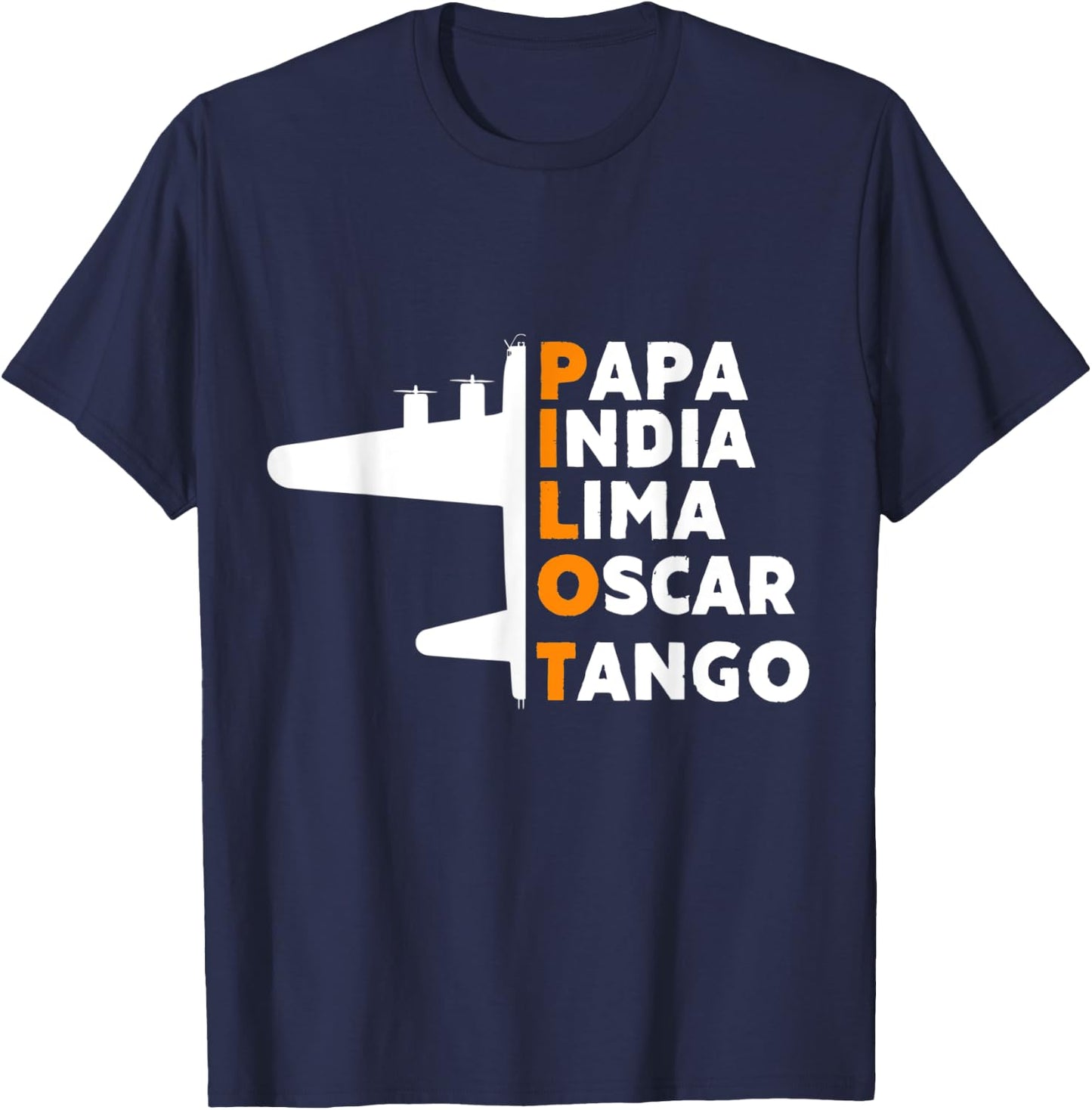 Definition Papa Of Airplane Pilot Aviation Fathers Day T-Shirt - T-Shirt | Navy