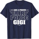 Proud Air Force Gigi Patriotic Pride Military Grandmother Women Men T-Shirt - T-Shirt | Navy