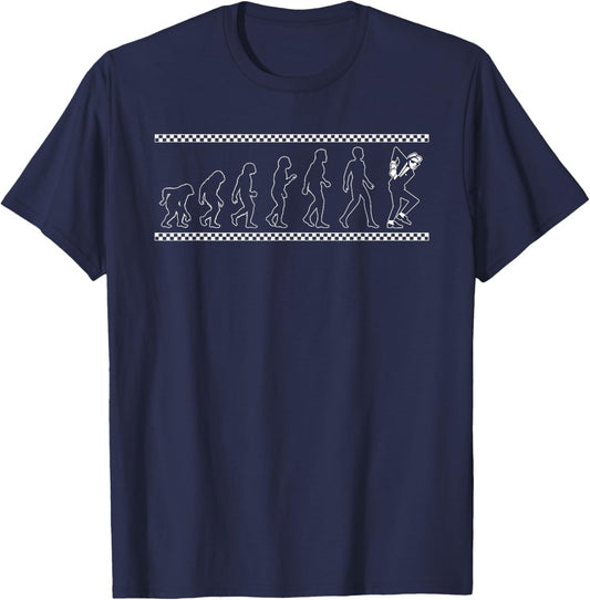 Ska dancer evolution ska music rude boy T-Shirt - T-Shirt | Navy