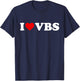 I Love VBS - Heart T-Shirt - T-Shirt | Navy