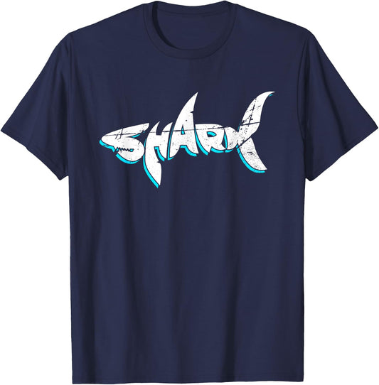 Funny Shark Shirt Boys T-Shirt - T-Shirt | Navy