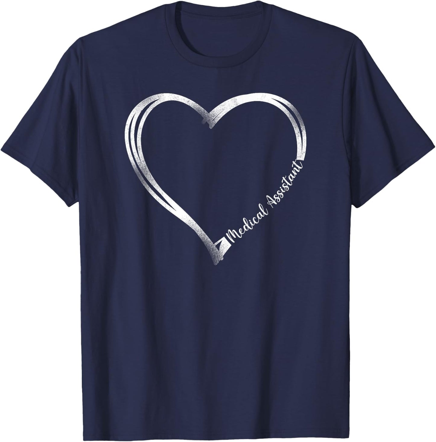 Certified Medical Assistant Heart CMA T-Shirt - T-Shirt | Navy