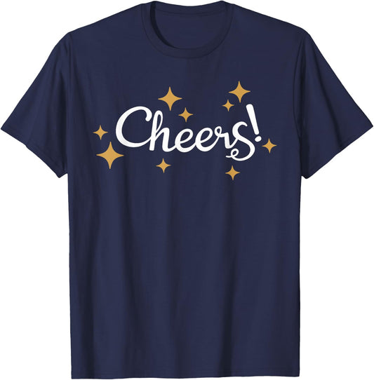 Happy New Years Cheers To A New Year Holidays Celebration T-Shirt - T-Shirt | Navy