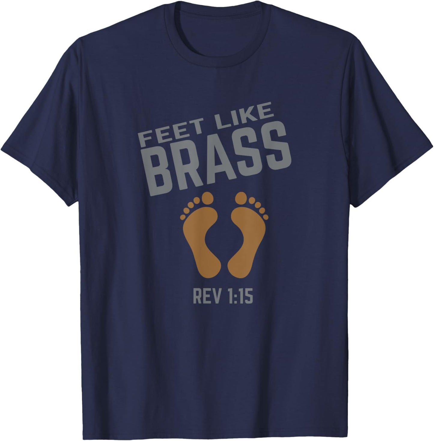 Hebrew Israelite Clothing Feet Like Brass Shirt T-Shirt - T-Shirt | Navy