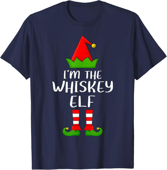 Funny Matching Family I'm The Whiskey Elf Christmas T-Shirt - T-Shirt | Navy