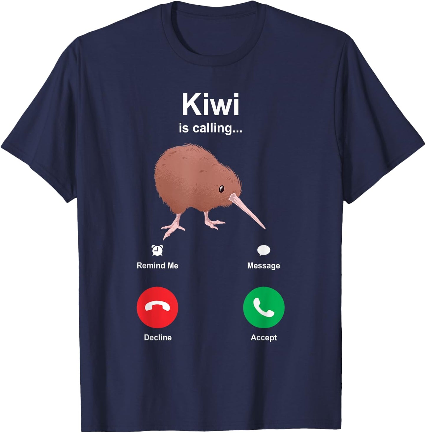 Kiwi Is Calling Kiwi Bird T-Shirt - T-Shirt | Navy