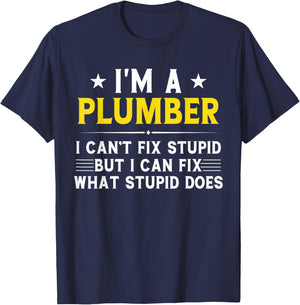 Funny Plumbing Gift Sarcastic Plumber T-Shirt - T-Shirt | Navy