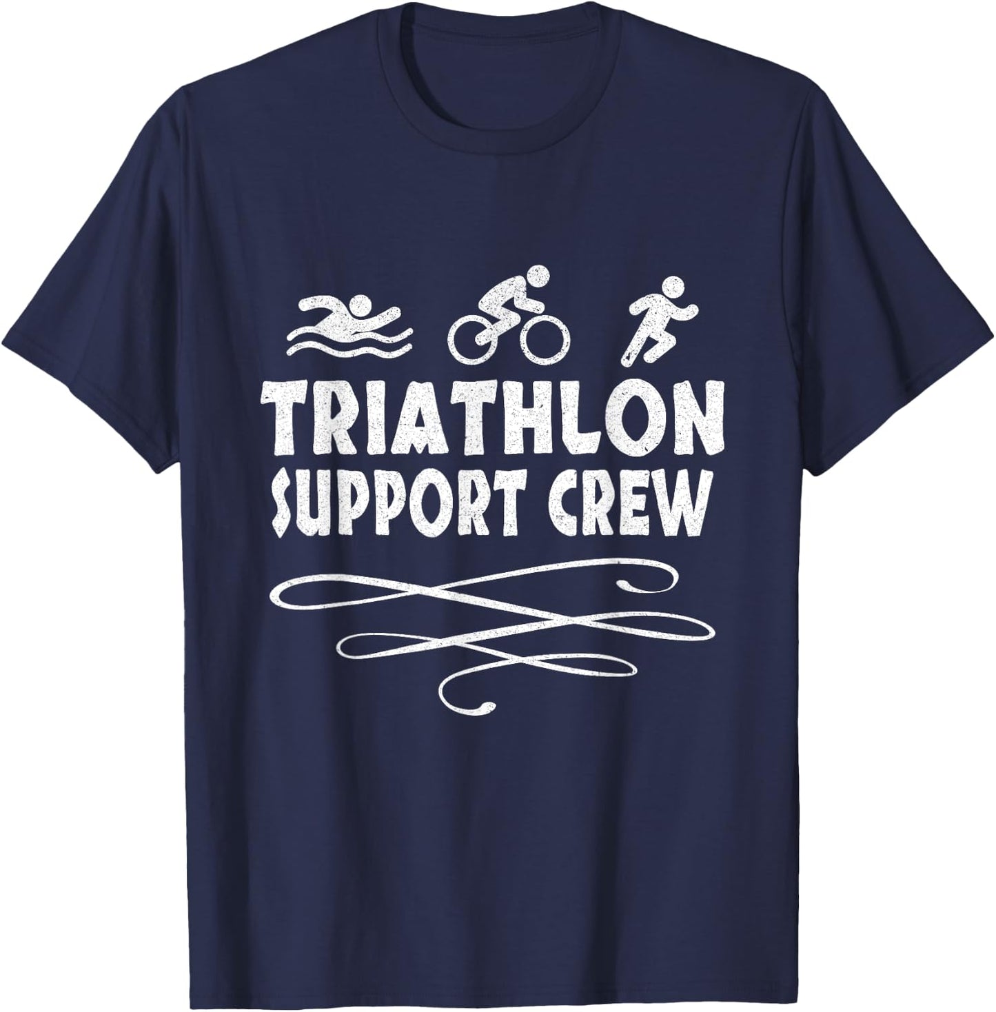Triathlon Support Crew Triathlon Training Schedule Athletics T-Shirt - T-Shirt | Navy
