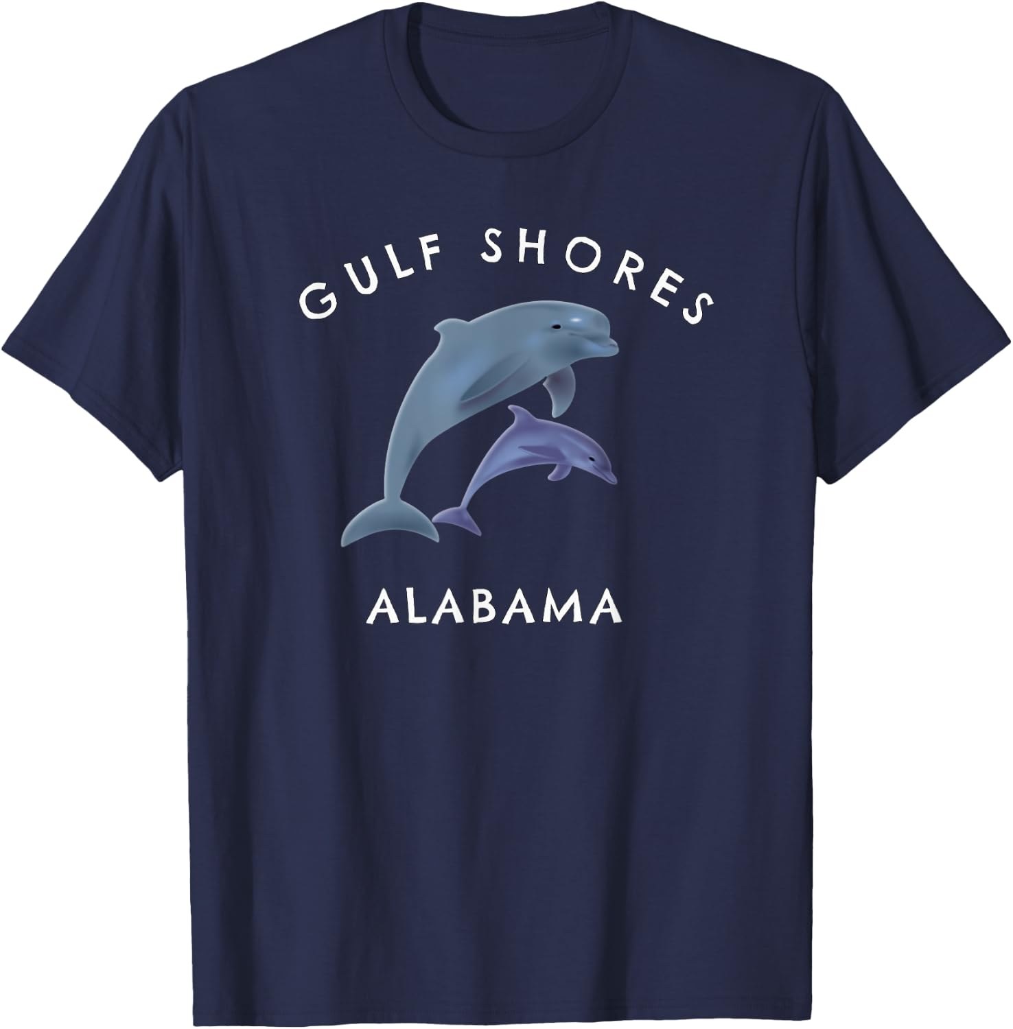 Gulf Shores Alabama Dolphins T-Shirt - T-Shirt | Navy