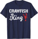 Crawfish King Funny Crayfish Cajun Boil Party Festival Men T-Shirt - T-Shirt | Navy