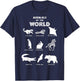 Funny Animals of the World, Fun Names Of Animals T-Shirt - T-Shirt | Navy