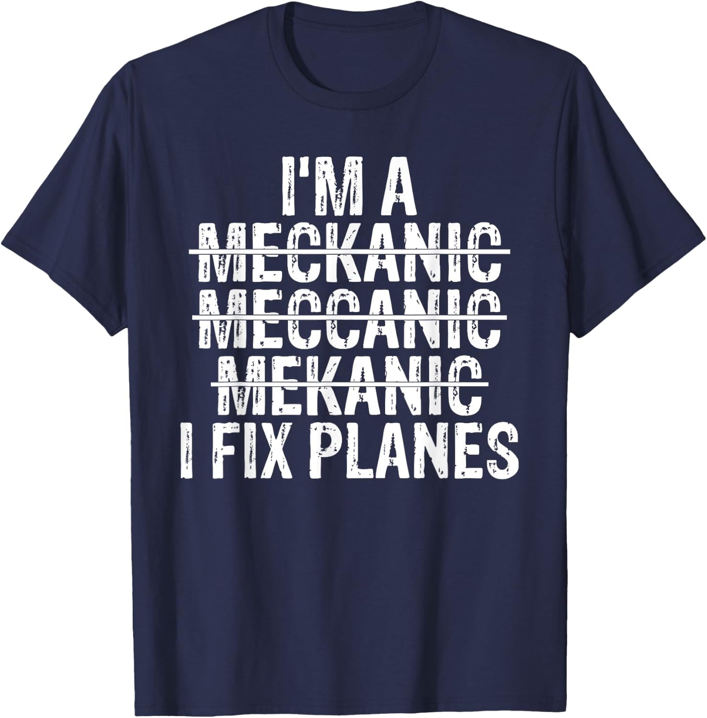 Airplane Mechanic Funny Plane Pilot Aircraft Technician T-Shirt - T-Shirt | Navy