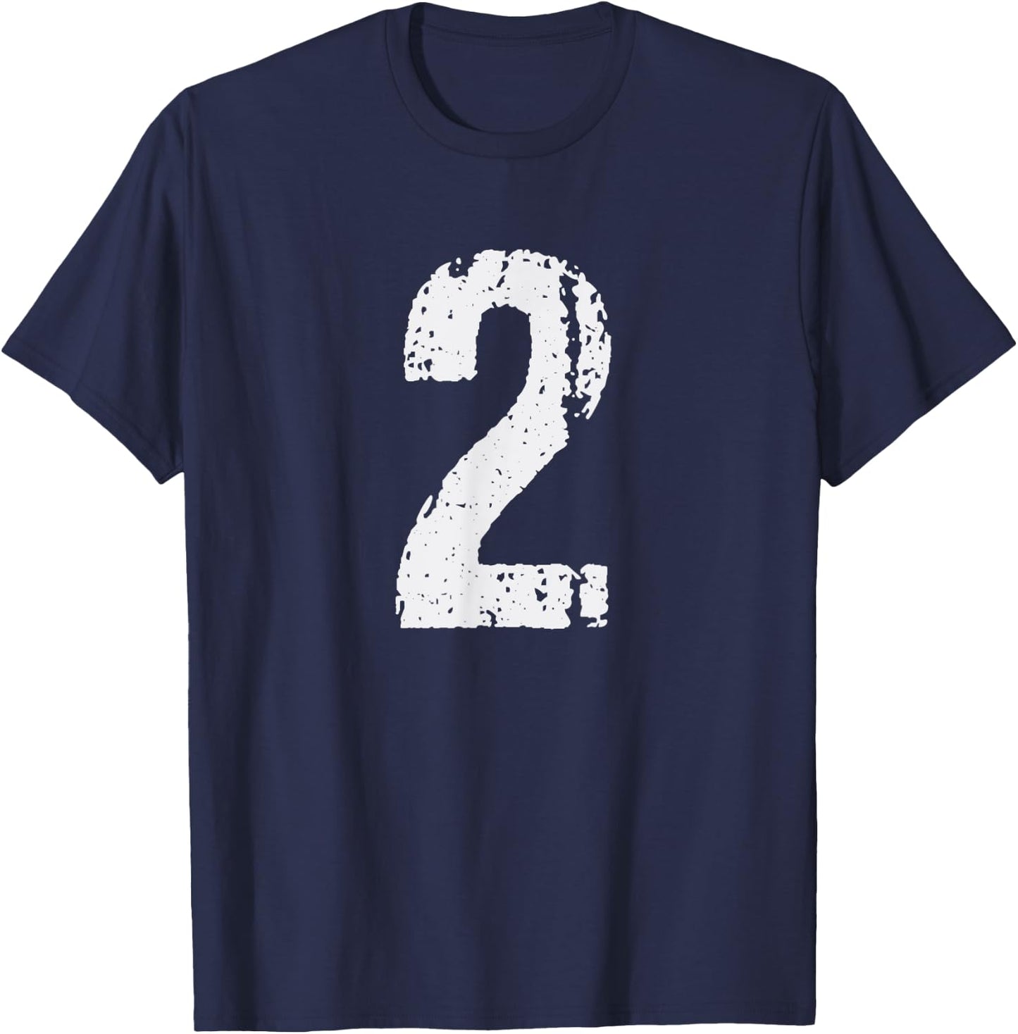 Number #2 Vintage 2nd Birthday Party 2 Years Old T-Shirt - T-Shirt | Navy