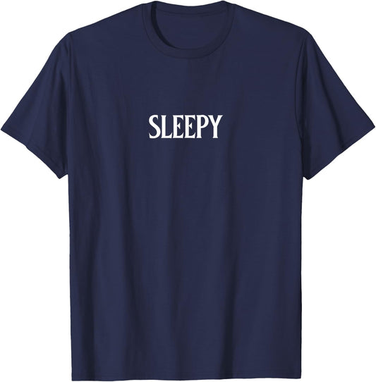Sleepy A That Says Sleepy Funny Tired T-Shirt - T-Shirt | Navy