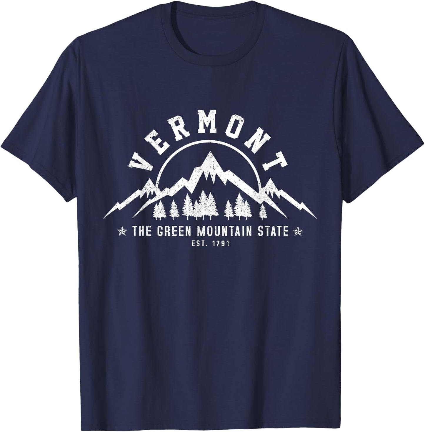 Vermont Est. 1791 USA America Souvenir T-Shirt - T-Shirt | Navy