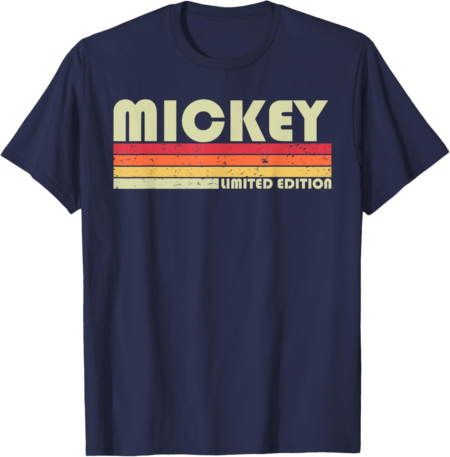 MICKEY Name Personalized Retro Vintage 80s 90s Birthday T-Shirt - T-Shirt | Navy