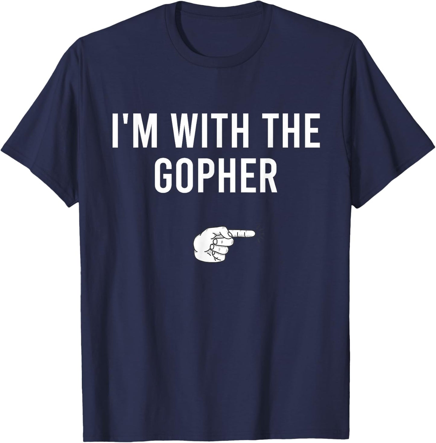 I'm with The Gopher Halloween Costume Funny Matching Couple T-Shirt - T-Shirt | Navy