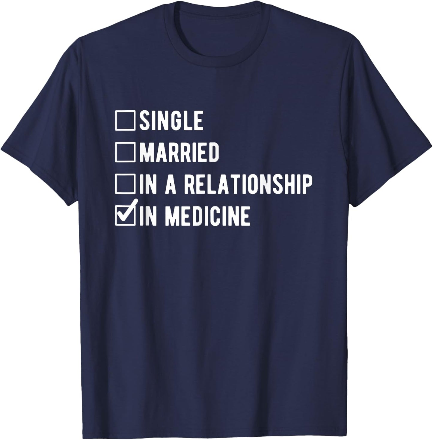 Pre Med Student Gifts Men Women In Medicine Medical School T-Shirt - T-Shirt | Navy