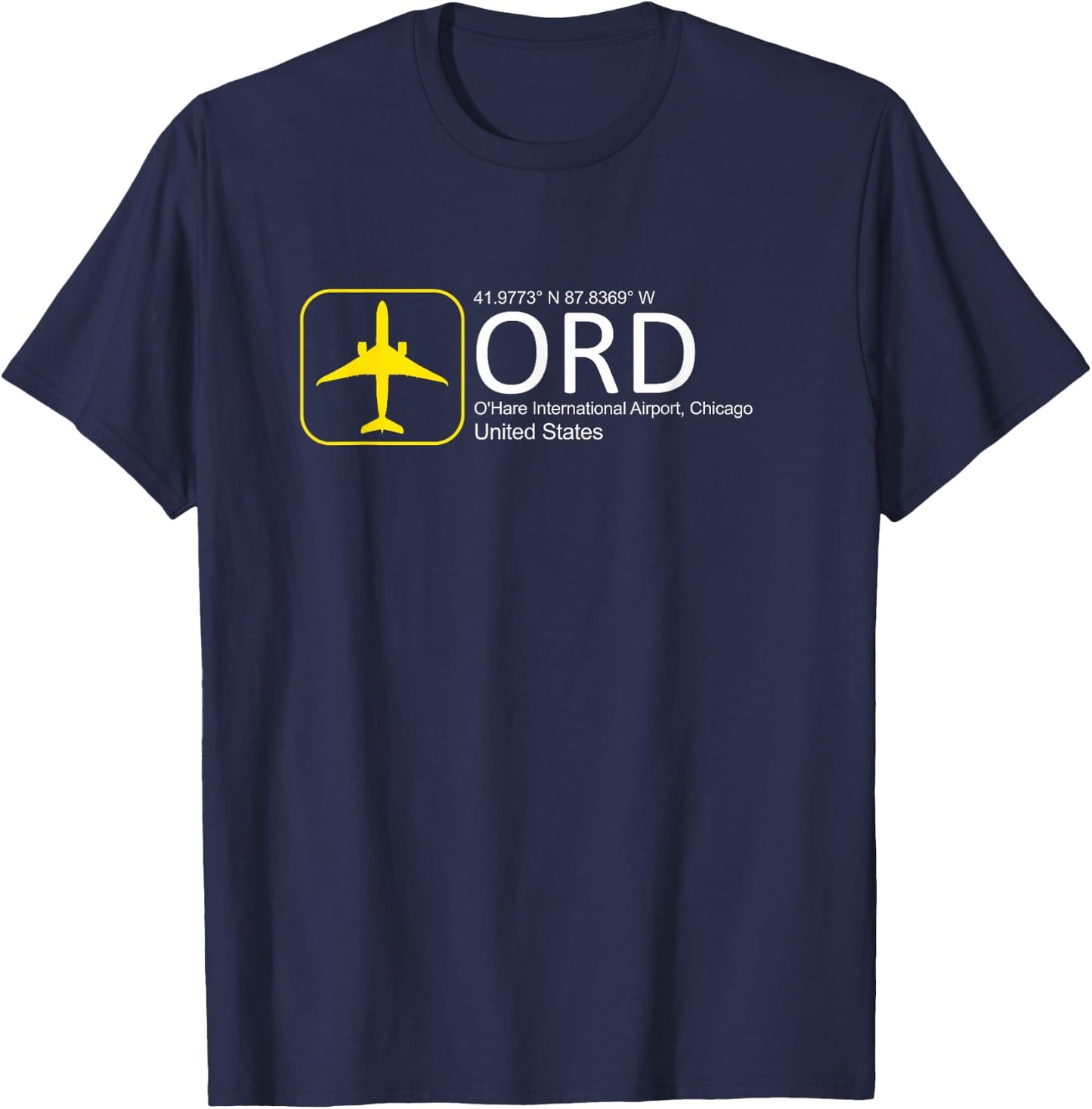 Chicago O'Hare Illinois Airport Jersey ORD Flight Crew T-Shirt - T-Shirt | Navy