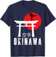 Vintage Okinawa Japan Retro Sunset - Karate Student Gift T-Shirt - T-Shirt | Navy