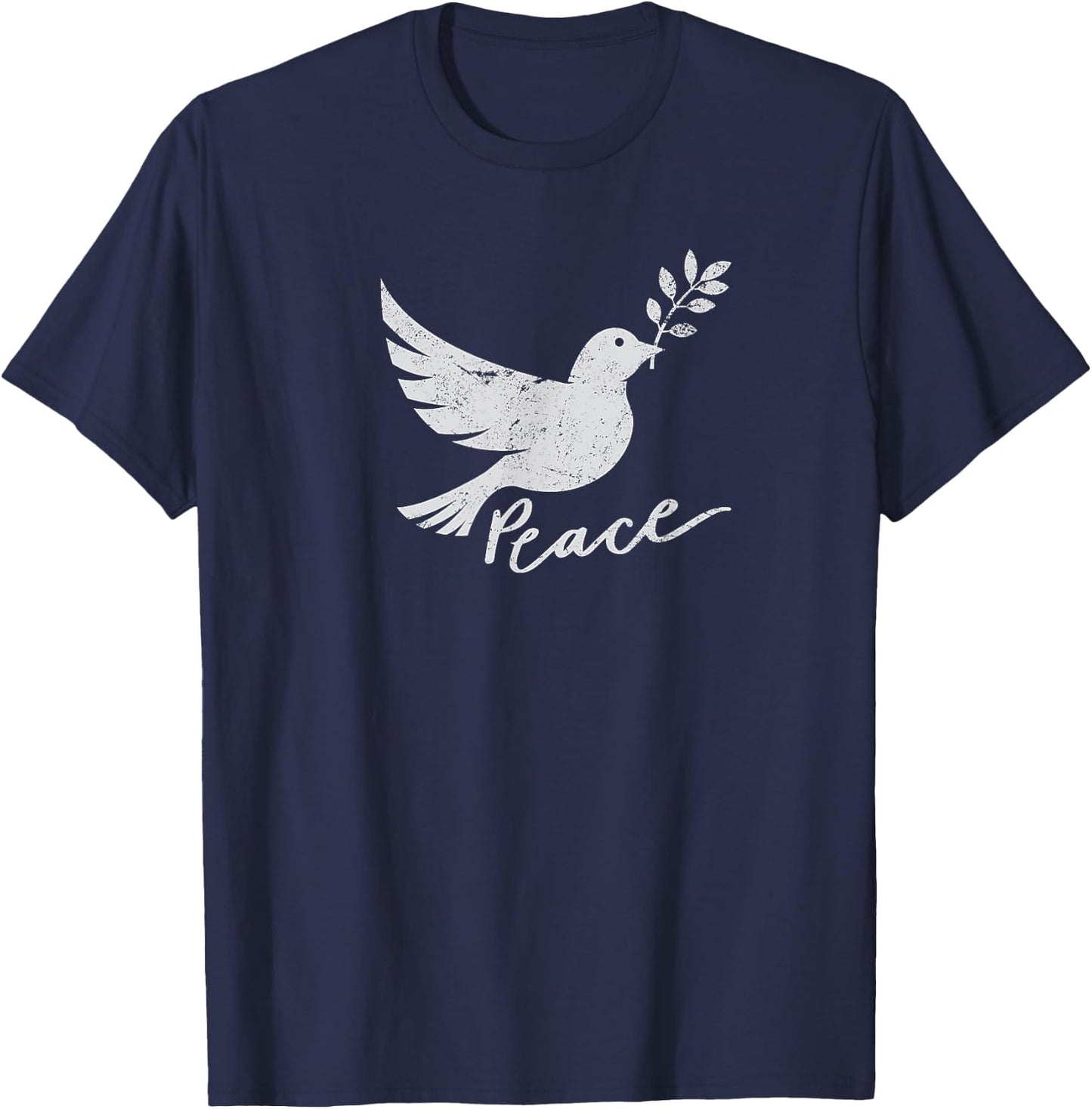Peace Dove of Peace Sweet Peace Sign Men Women T-Shirt - T-Shirt | Navy