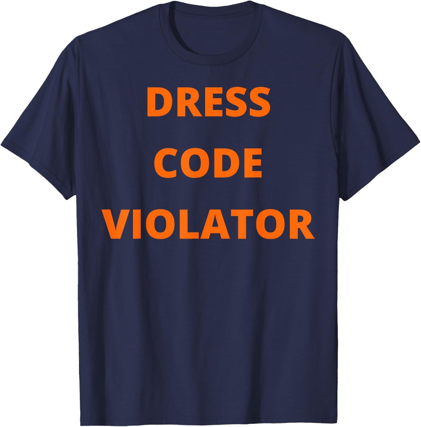 JoeHx Dress Code Black -Adults, -Kids Cotton 100% Classic Fit Collarless Round Neck Short Sleeve Text-Based Small T-Shirt - T-Shirt | Navy